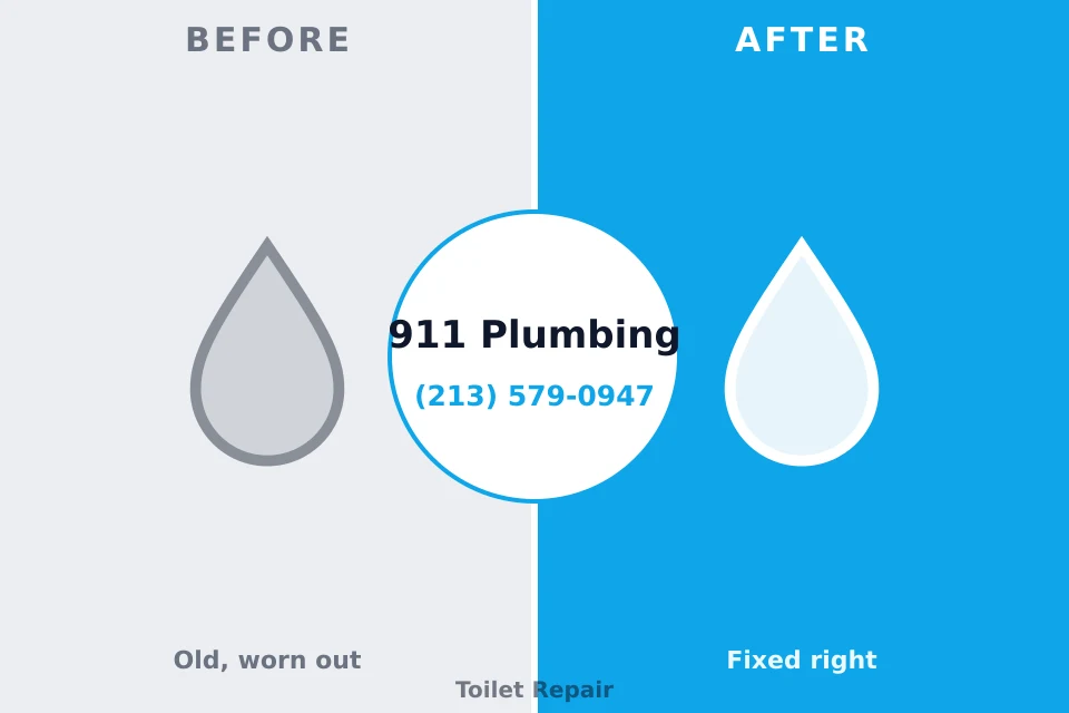 Before and after: plumbing repair Chauvin, LA